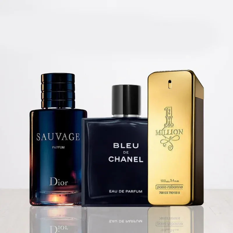 Conjunto de 3 perfumes | Sauvage + 1 Million + Bleu de Chanel