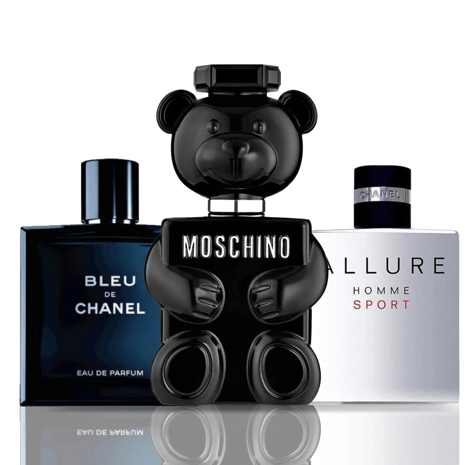 Conjunto de 3 perfumes | Toy Boy + Bleu de Chanel + Allure Homme Sport