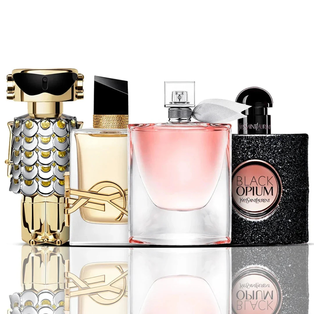 Conjunto de 4 perfumes | Libre + La Vie Est Belle + Black Opium + Fame